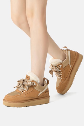 Sapatilhas de nobuck Marbled - Camel