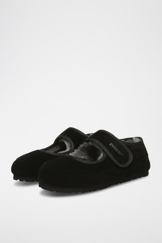 Babies forrados em nobuck Teal - Preto