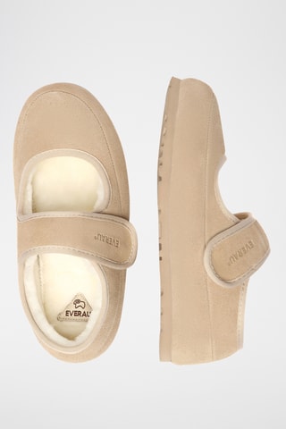 Babies forrados em nobuck Teal - Areia