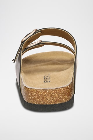 Mules de couro Mallard - Castanho
