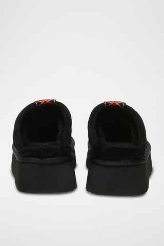 Socas forradas com plataforma em nobuck Caspian - Preto