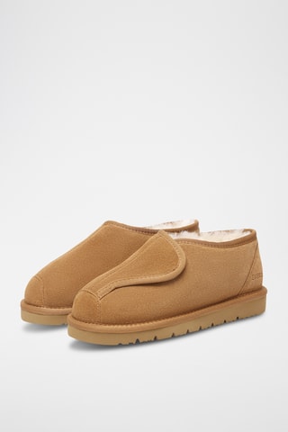 Slip-on forrados de nobuck Mossy - Camel