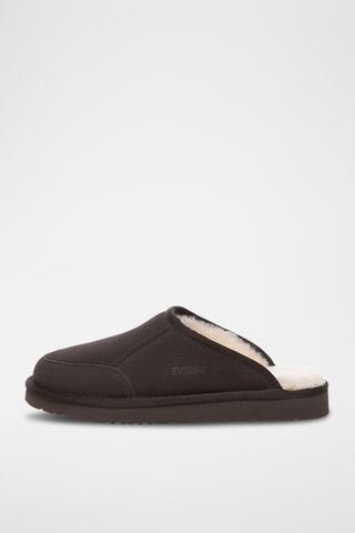 Socas forradas em nobuck Lark - Chocolate
