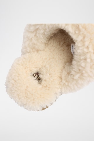 Socas forradas com plataforma em nobuck Crake - Camel