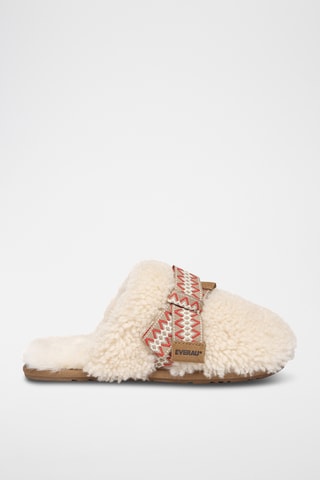 Socas forradas em pele de carneiro Moorhen - Creme
