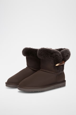 Botins forrados em nobuck Robin - Chocolate