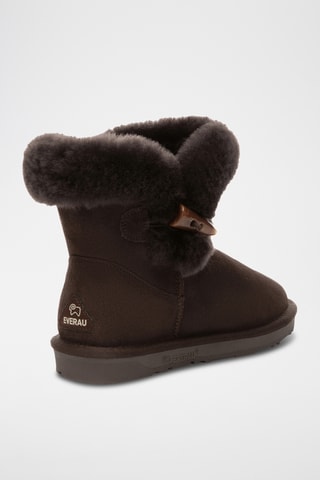 Botins forrados em nobuck Robin - Chocolate