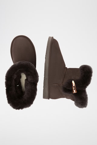 Botins forrados em nobuck Robin - Chocolate