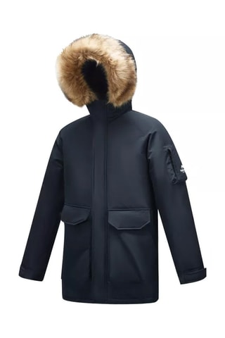 Parka à capuche Dream - Bleu marine et blanc