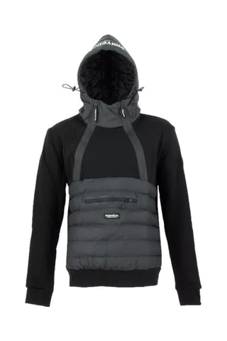 Sweat à capuche Melton - Noir
