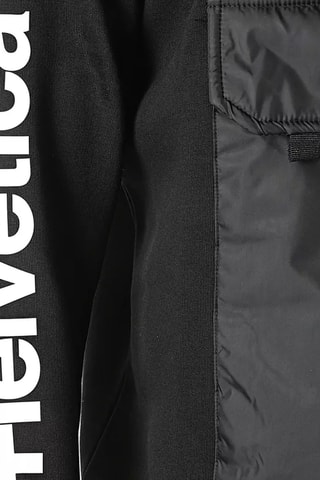 Sweat à capuche bi-matière Arc - Noir
