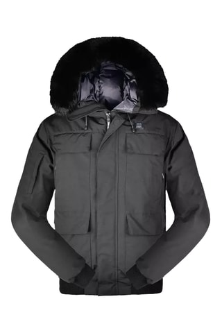 Manteau à capuche Magma - Noir