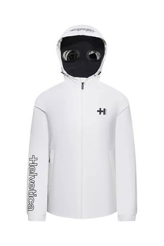 Coupe-vent à capuche Sim - Blanc