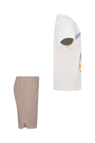 T-shirt et short - Blanc et beige - Nike