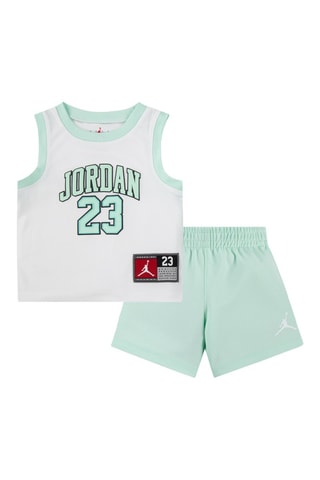Débardeur et short - Vert clair et blanc