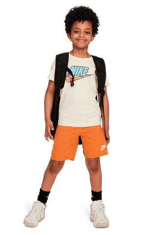 T-shirt et short - Blanc et orange - Nike