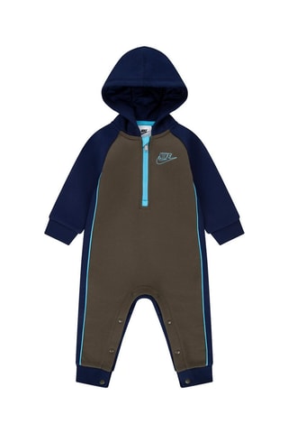 Grenouillère à capuche - Marron et bleu - Nike