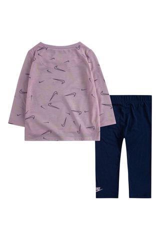 Tunique et legging - Bleu marine et rose