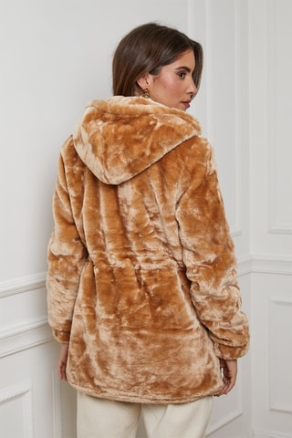 Jas met Capuchon Camel