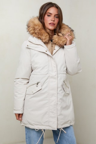 Parka met Capuchon - Beige