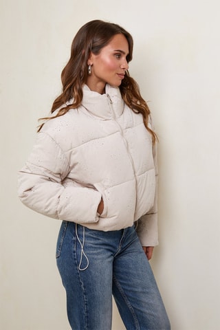 Gewatteerde Jas - Beige