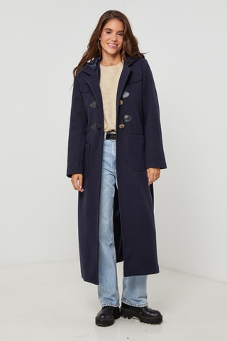 Dufflecoat met Capuchon - Marineblauw