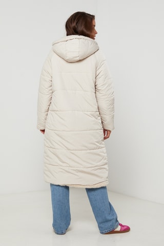 Gewatteerde Jas met Capuchon - Beige
