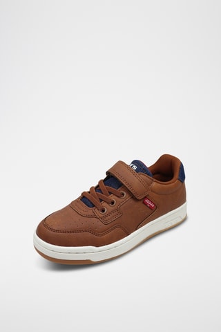 Sneakers Kingdom - Cognacbruin en Marineblauw