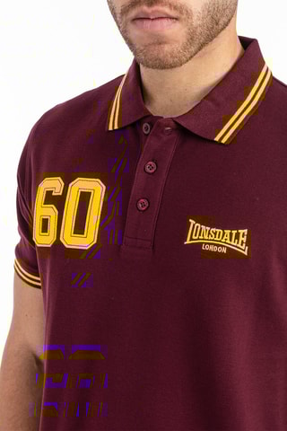 Polo Hellister Lonsdale - Bordeaux et jaune