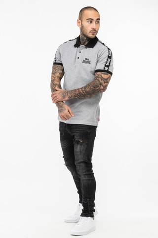Polo Setter Lonsdale - Gris clair et noir