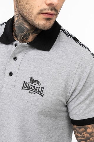 Polo Setter Lonsdale - Gris clair et noir