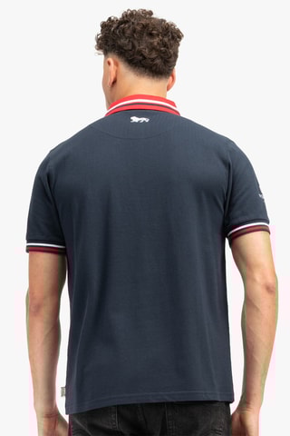 Polo regular - Bleu marine et rouge - Lonsdale