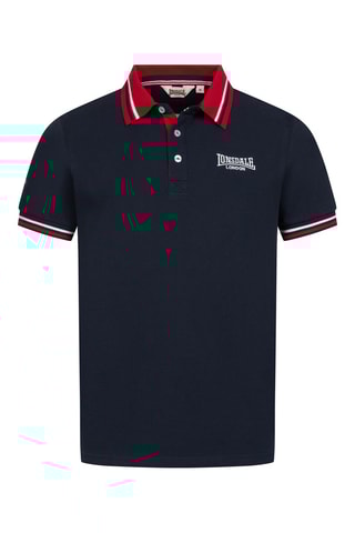 Polo regular - Bleu marine et rouge - Lonsdale