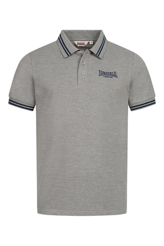 Polo regular - Gris clair et bleu marine - Lonsdale