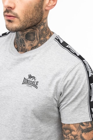 t-shirt Brindister  Lonsdale -  Gris clair et noir
