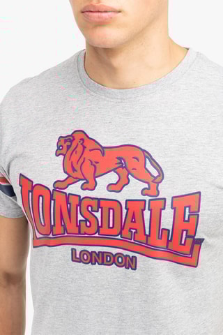 T-shirt Regular Fit - Grijs en Rood - Lonsdale