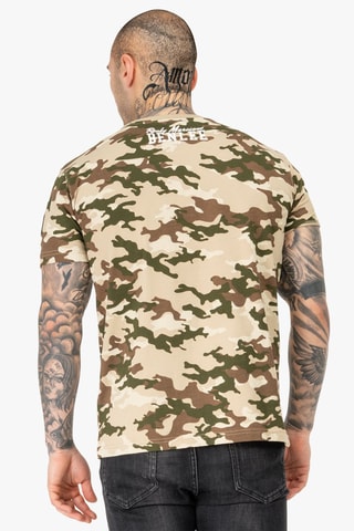 T-shirt Camdden - Bruin en Groen - Benlee