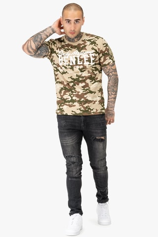 T-shirt Camdden - Bruin en Groen - Benlee