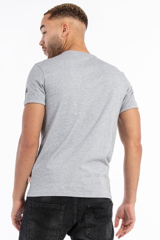 t-shirt Murrister Lonsdale - Gris clair et bordeaux