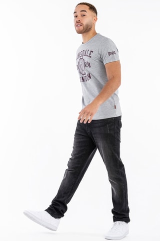 t-shirt Murrister Lonsdale - Gris clair et bordeaux