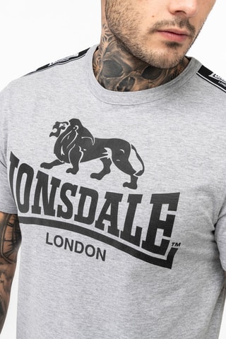 t-shirt Stour Lonsdale - Gris clair et noir