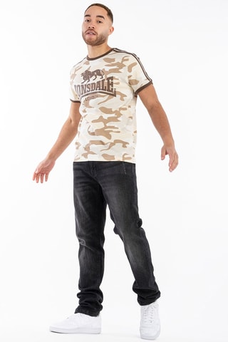 t-shirt Cregneash Lonsdale - Beige et marron
