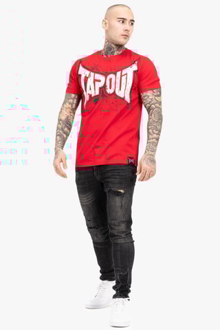 T-shirt regular Splashing - Rood