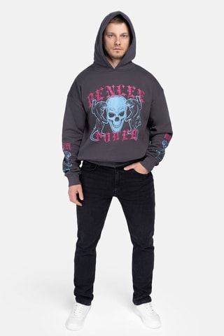 Sweat ampla com capuz Pantera HD - Preto - Benlee