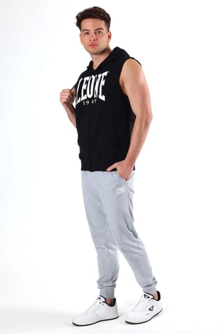 Sweat com capuz sem mangas - Preto