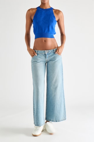 Crop Top - Indigoblauw