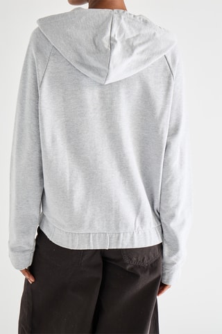 Sweater met Capuchon - Gemêleerd Lichtgrijs
