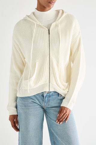 Vest met Capuchon - Ecru
