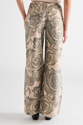 Broek Wide Legs - Kaki en Beige