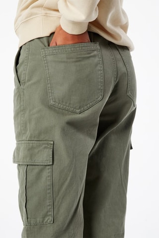 Cargobroek Hoge Taille Kaki